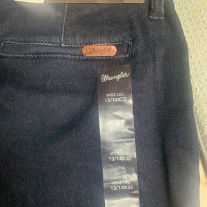 Wrangler Women's Retro Mae Jean Mid-Rise Boot Cut Dark Blue Size 13/ Inseam 32